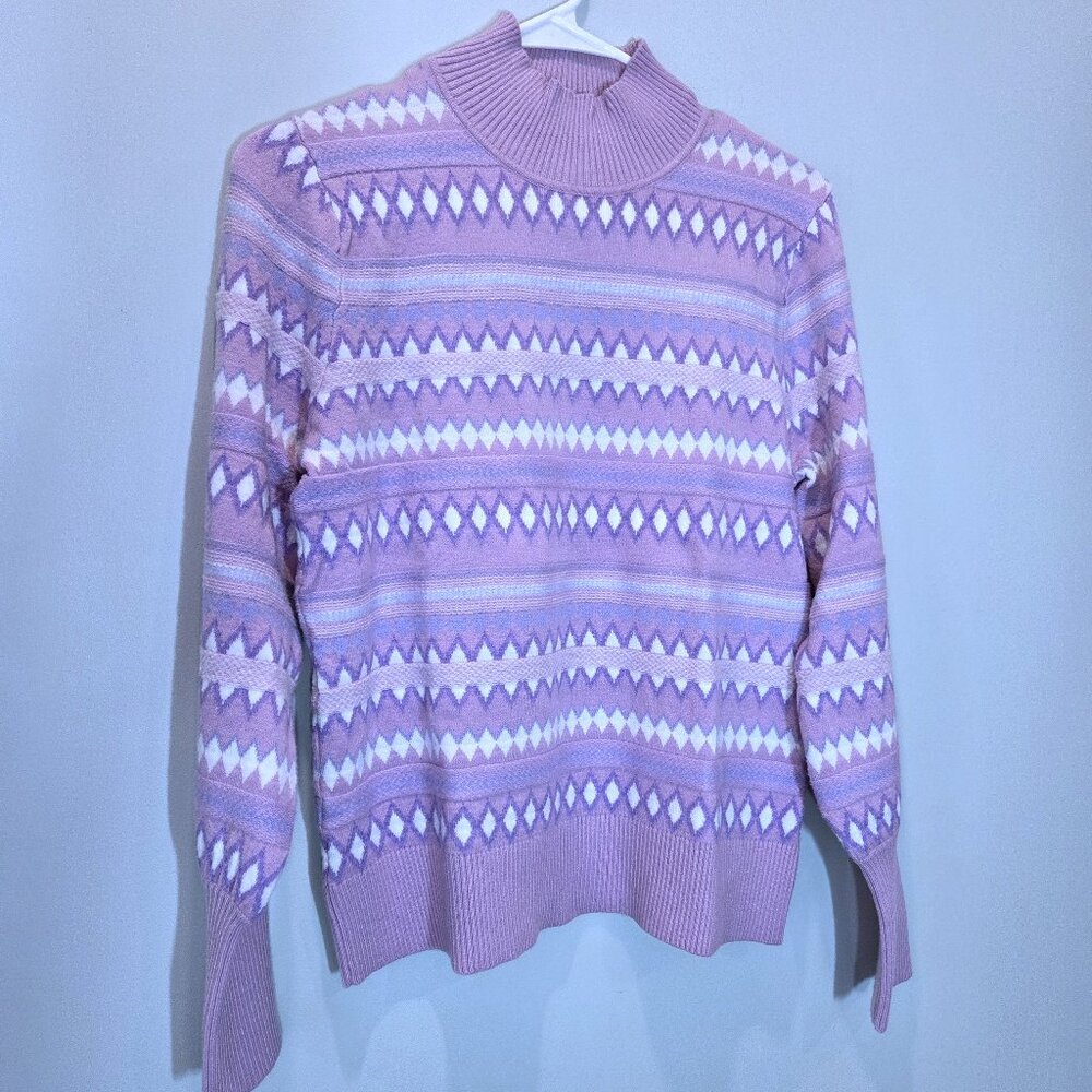 NWOT Aspen Fair Isle Lavender Sweater Size M